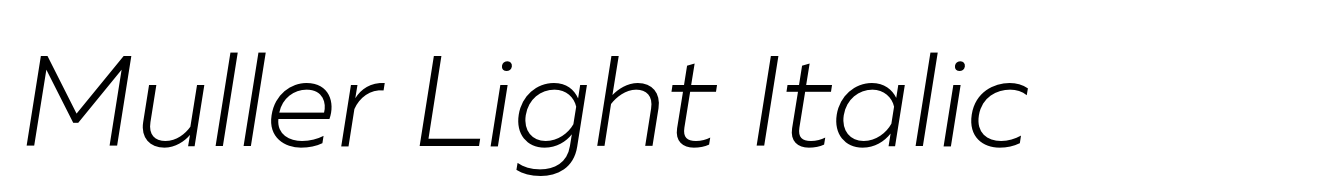 Muller Light Italic